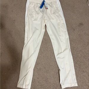 New womens adidas Cream tear away Track Pants large